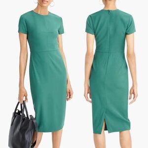 NWT Universal Standard for j.crew Green Sheath Midi Dress with Slit size large